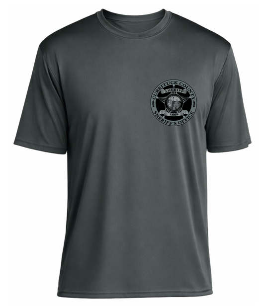 Charcoal gray Cooling Performance Short Sleeve with full color graphics