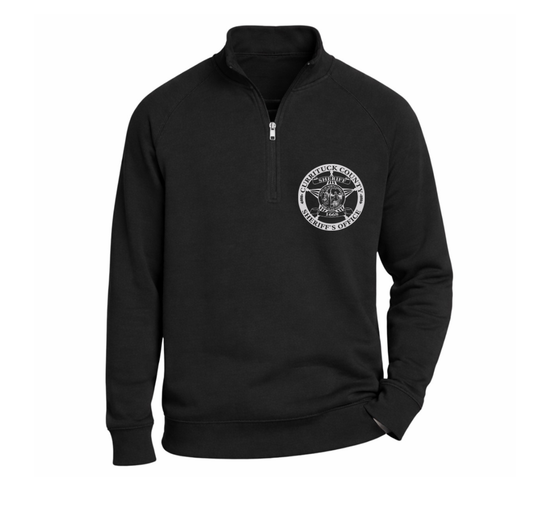 Black 1/4 Zip Sport-Tek sweatshirt w/out front pocket