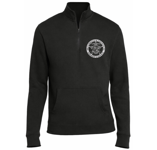 Black 1/4 Zip Pullover Sport-Tek with front pocket
