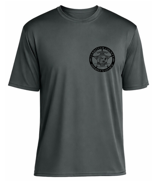 Charcoal gray Cooling Performance Short Sleeve with full color graphics