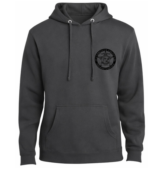 Charcoal Fleece Hoodie with full color graphics