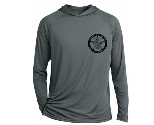 Graphite Cooling Performance Long Sleeve Hooded with full color graphics