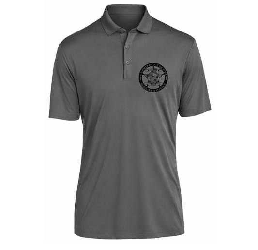 Smoke Grey Posi-UV Pro Polo with full color graphics