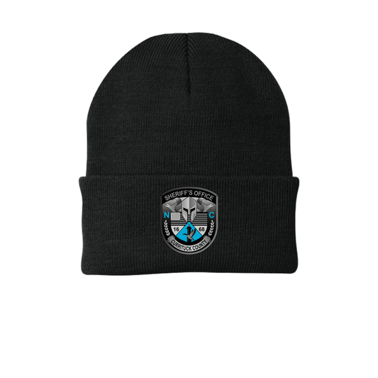 Black-Knit Beanie Cap